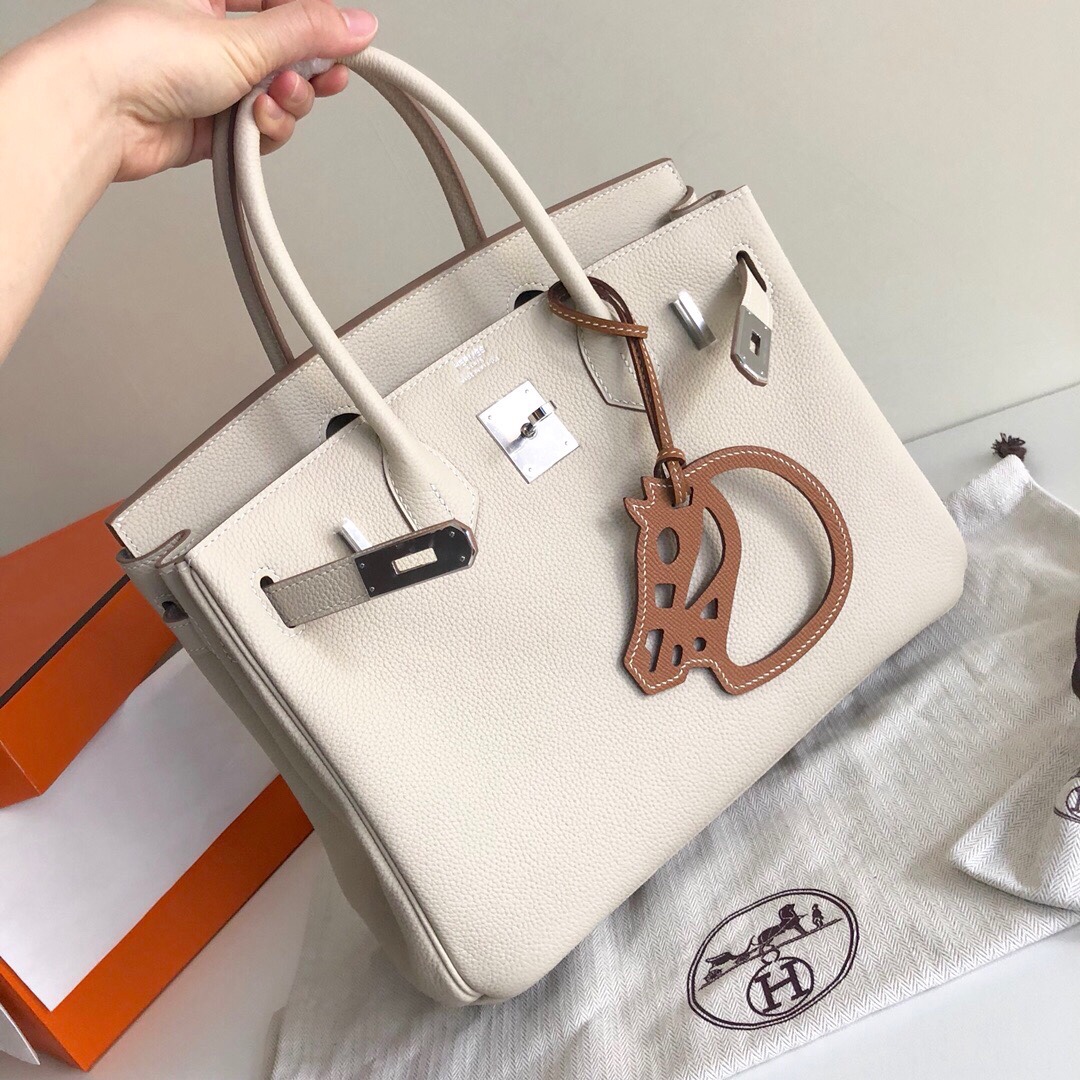 Hermes Birkin 35CM Togo Leather Handbag Cream White